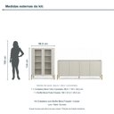 Ver imagem 3 de Kit Cristaleira com Buffet Bend Frisado Principal Incolar Luna Metal Dourado