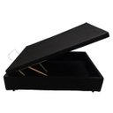 Ver imagem 5 de Cama Box Baú Casal Colchão Mola Bonnel + Box Sintético Preto 59x138x188