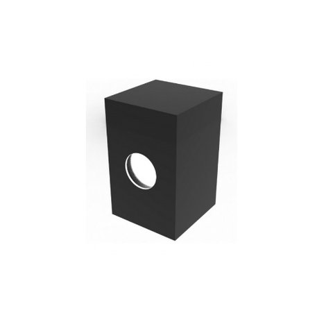 Balizador Focus Externo 12x7,7,6x7,7,6cm 1xgu10 Metal e Vidro Preto Lumavi