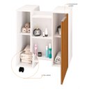 Ver imagem 6 de Gabinete para Banheiro Pia Coluna Lux Ripado Branco Rodízio