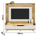 Ver imagem 4 de Home Theater Diplomata com LED com Aparador para Sala de Estar Bellíssima Cinamomo Off White –