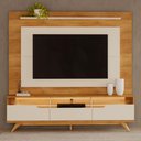 Ver imagem 5 de Home Theater Diplomata com LED com Aparador para Sala de Estar Bellíssima Cinamomo Off White –