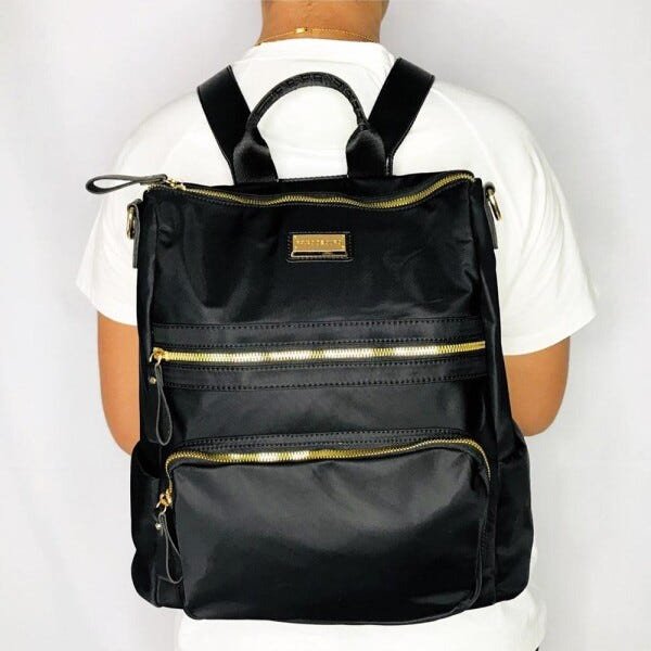 Mochila Feminina Impermeável Preto - ADJ DECOR - 4