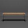 Conjunto Mesa e Banco Estilo Industrial 120 Madeira Metal Preta Sala Varanda Jantar Estar - 8
