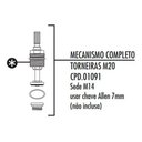 Ver imagem 4 de Castelo Completo Torneiras Fabrimar Ref 01091 Brilhante, Amarelo