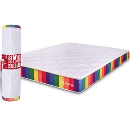 Colchão Casal A Vácuo Ortopédico Espuma Certificada 138x188x17cm - BF Colchões - 1