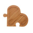 Ver imagem 4 de Petisqueira de Bambu C/4 Divisórias Quebra-cabeça Heart 26cm Lyor