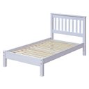 Ver imagem 1 de Cama de Solteiro de Madeira Maciça Branco Lavado