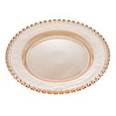 Ver imagem 1 de Prato Raso de Cristal Coração Âmbar Metalizado 28cm Lyor