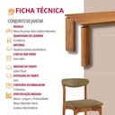 Ver imagem 4 de Conjunto de Jantar Nala 8 Lugares Tampo MDF Cadeiras Noronha Imbuia 220cm Mobillare