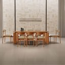 Ver imagem 1 de Conjunto de Jantar Nala 8 Lugares Tampo MDF Cadeiras Noronha Imbuia 220cm Mobillare