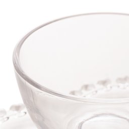 Xícara P/Chá Com Pires Cristal Coração Transparente 170ml Lyor - 2