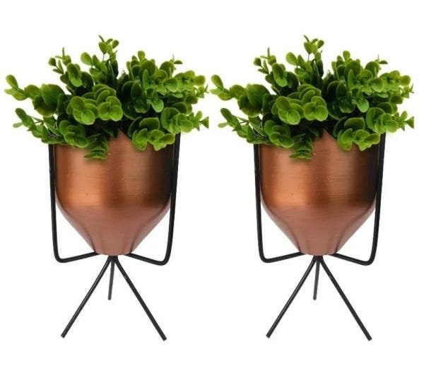 Vasos Decorativo Com Planta Artificial Frase Decoração Sala - 1