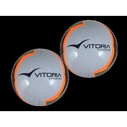 kit 2 Bolas Futebol De Campo Oficial Vitoria Termofusion - Branco - 1