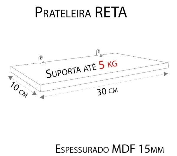 Kit 4 Prateleira Nicho Mdf Dvd Livro Jogo - 3