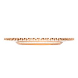 Sousplat de Cristal Coração Âmbar Metalizado 32cm Lyor - 2