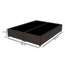 Ver imagem 5 de Base Para Cama Box Casal Queen Size Bipartido 158cm Poliéster Bordado Flora Marrom - Gazin