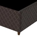 Ver imagem 3 de Base Para Cama Box Casal Queen Size Bipartido 158cm Poliéster Bordado Flora Marrom - Gazin