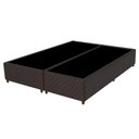 Ver imagem 1 de Base Para Cama Box Casal Queen Size Bipartido 158cm Poliéster Bordado Flora Marrom - Gazin