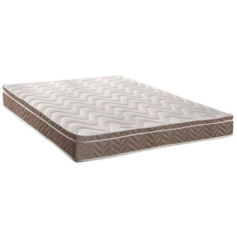 Colchão King Espuma D33 - Anatômico Confort Ultra Firme Euro Pillow Brown (193x203x25) - Paropas