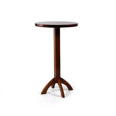 Mesa Bistrô Alta de Madeira 60cm Redonda Lisboa Imbuia - Melhor Móvel