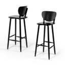 Ver imagem 1 de Conjunto 2 Banquetas Altas Bistrô de Madeira Torneada Lisboa Preta - Melhor Móvel