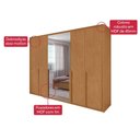 Ver mais imagens de Guarda Roupa Casal Easy Space 6 Portas de Bater 6 Gavetas MDF com Espelho Amendoa Clean-Off White