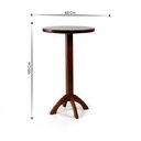 Ver imagem 5 de Conjunto Bistrô Mesa Redonda Alta com 2 Banquetas de Madeira Lisboa Imbuia - Melhor Móvel