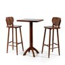 Conjunto Bistrô Mesa Quadrada Alta com 2 Banquetas de Madeira Lisboa Imbuia - Melhor Móvel - 1