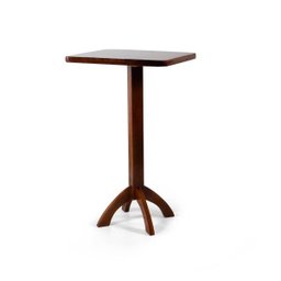 Conjunto Bistrô Mesa Quadrada Alta com 2 Banquetas de Madeira Lisboa Imbuia - Melhor Móvel - 2