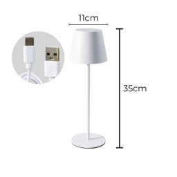 Luminária Abajur Milano 3w 3000k Recarregável e Dimerizavel Gaya Branco St2963 - 2