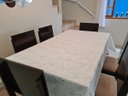 Ver imagem 1 de Kit Toalha de Mesa 4 Lugares Rendada Tnt + Toalha de Cristal - Branca 008