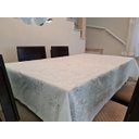 Ver imagem 5 de Kit Toalha de Mesa 4 Lugares Rendada Tnt + Toalha de Cristal - Branca 008