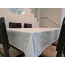 Ver imagem 4 de Kit Toalha de Mesa 4 Lugares Rendada Tnt + Toalha de Cristal - Branca 008