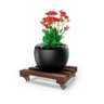 Suporte para Vaso de Plantas em Madeira com Rodinhas - Melhor Móvel - 1