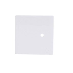 Placa 4x4 Com 1 Furo + Suporte Branco - Novara