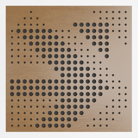 Painel Acústico Absorvedor Decorativo Skal04 60x60mm Maestra:freijó