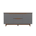 Ver imagem 3 de Buffet Flow 2 Portas Cinza para Sala de Jantar com Design Moderno e Espaço para Organização