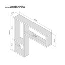 Ver imagem 4 de Nicho Porta Papel Organizador Branco para Banheiro Andorinha
