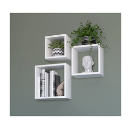 Kit com 3 Nichos em Mdp Branco - 4