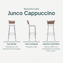 Ver imagem 3 de Banqueta Bistro para Cozinha Junco Cappuccino Àrea Gourmet Balcão Bancada bares Churrasqueira
