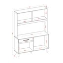 Ver imagem 3 de Kit Cleo Multiuso 8 Portas 121cm:atacama/off White