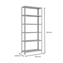 Ver imagem 5 de Prateleira Armário Estante Aço Reforçada 6 Bandejas 60 Cm:cinza