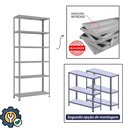Ver imagem 4 de Prateleira Armário Estante Aço Reforçada 6 Bandejas 60 Cm:cinza