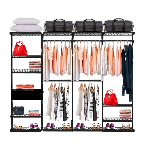 Closet Aramado - Linear Clr 252 com Gaveta - 2,20m - Preto
