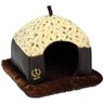 Cama Tenda Luxo Para Cães Gatos Marrom - 1