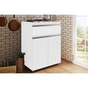 Ver imagem 1 de Gabinete de Cozinha Modulado Balcão Asm 186 P/ Cooktop 2 Portas e 1 Gaveta Branco - Movelbento