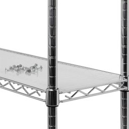 Estante Aço 5 Prateleiras Cromada Aramada 180 Cm com Forros - 1