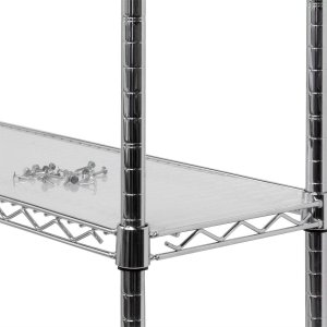Estante Aço 5 Prateleiras Cromada Aramada 180 Cm com Forros