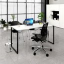 Ver imagem 5 de Mesa para Escritório Industrial Kuadra Me150 Carvalho Dark - Compace